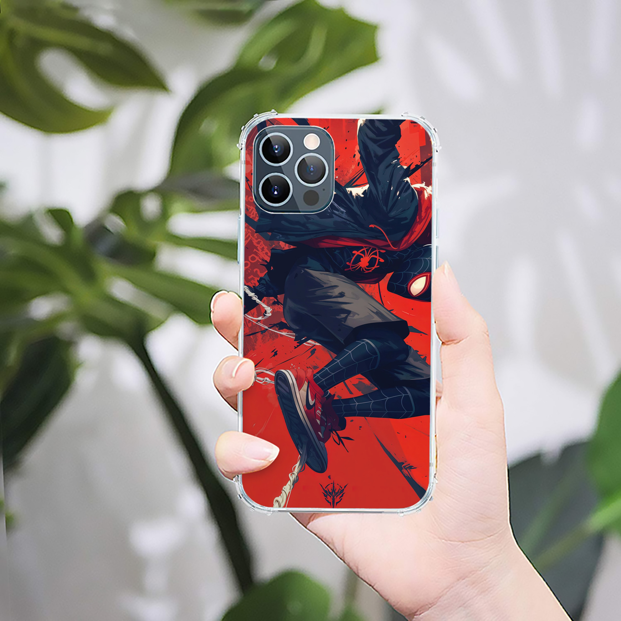 （画像用） Spider Man スパイダーマン 【iPhone 12シリーズ対応】透明スマホケース（クリアソフトケース）